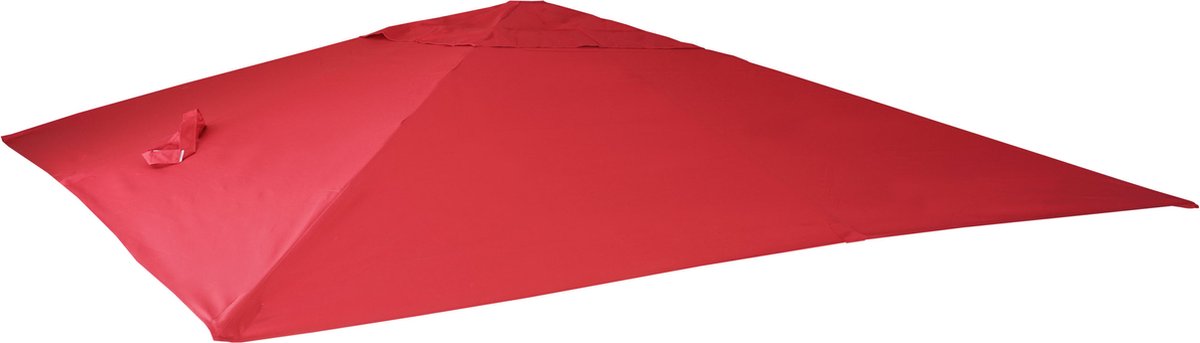 Vervangingshoes voor zweefparasol MCW-A96, parasolhoes, 3,5x3,5m (Ø4,95m) polyester 4kg ~ rood (4057651373409)