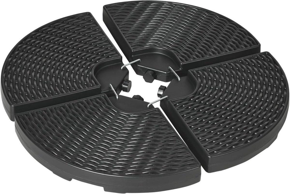 Verzwaringstegels voor Zweefparasol - Set van 4 Rond - Stabiliteit en Veiligheid voor Buiten (6151850863841)