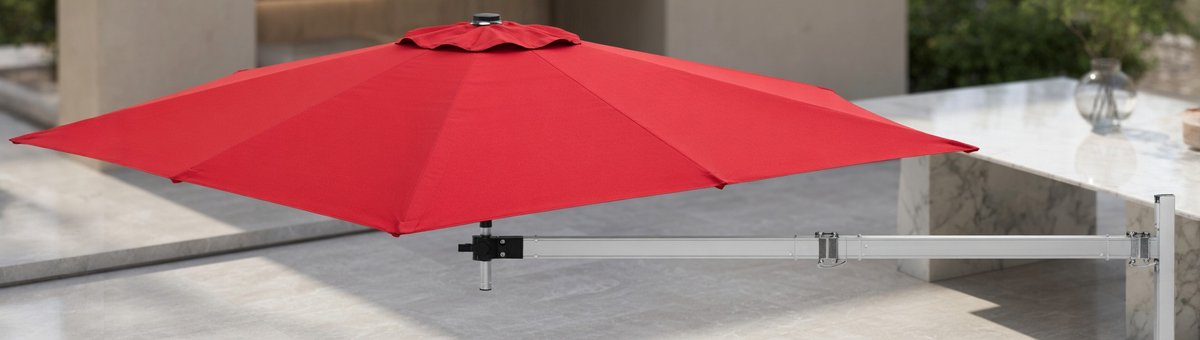 Wandparasol Balkon Ø 250 cm - 250 cm - 350° Draaibare - Medahomestore (9503933494911)