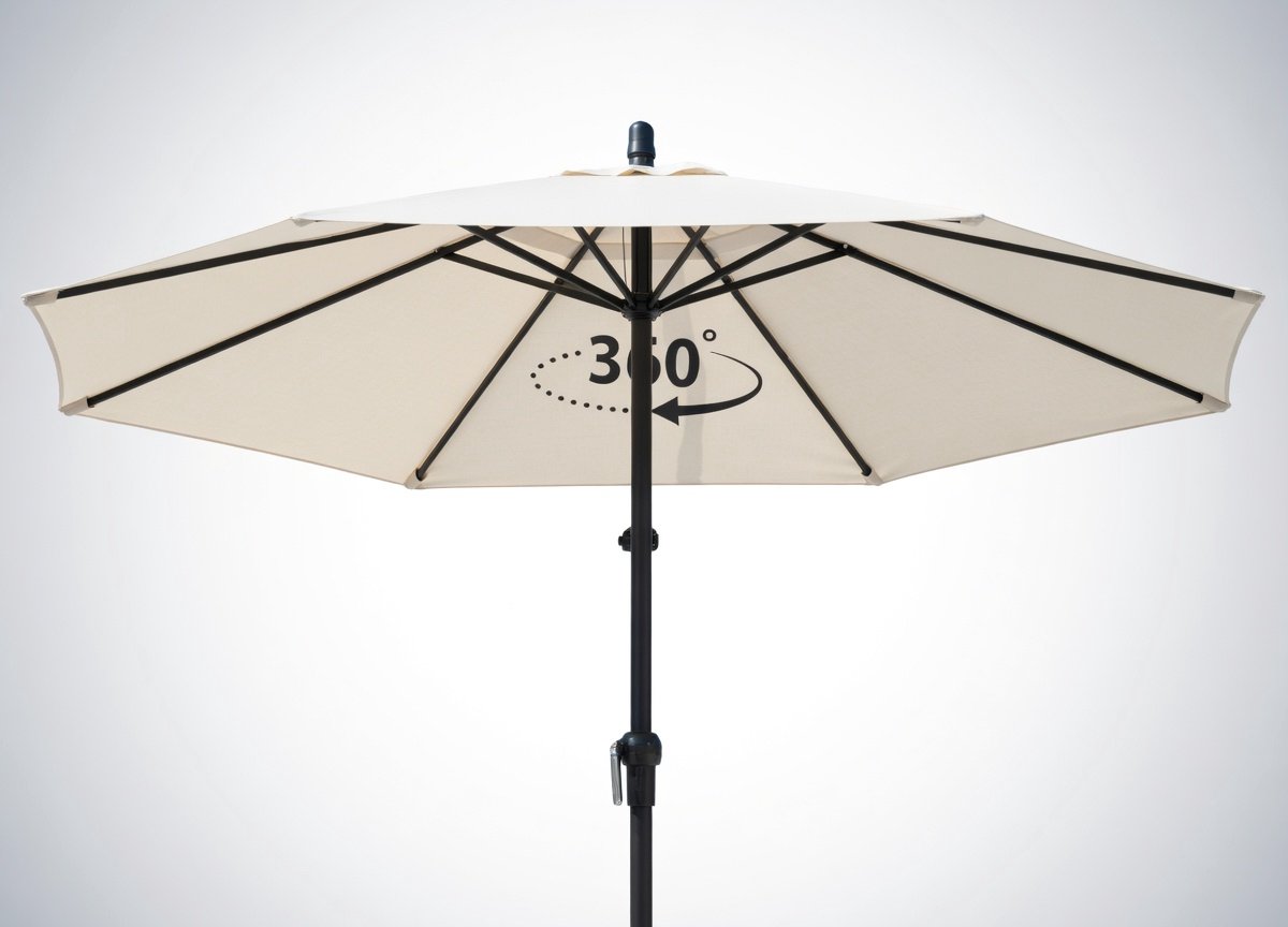 Zweefparasol 300 cm Aluminium met - Aluminium Hoes Standaard - 360° - Medahomestore (9508747139287)