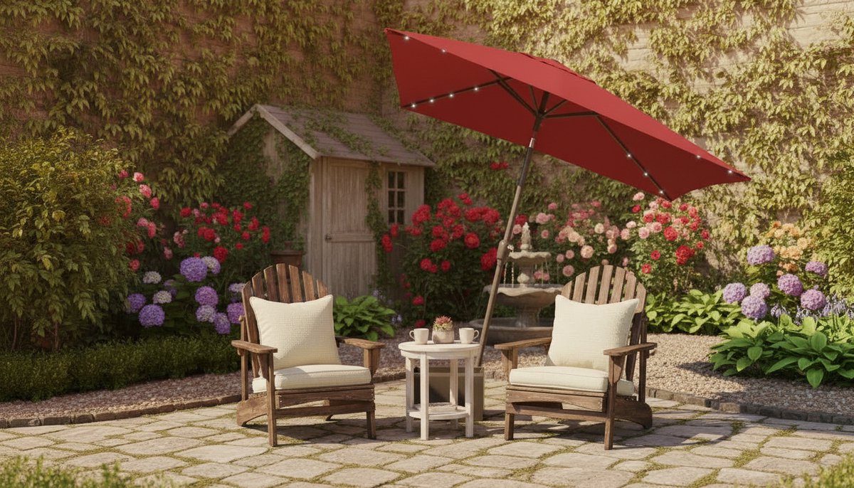 Zweefparasol Depauwonen Dubbel 460 x 270 cm | Extra Grote Tuin- & Terrasparasol | Zeshoekig | UPF50+ UV-bescherming | Met Zwengel | Beige | Modern Outdoor Zonnescherm voor Balkon, Tuin & Patio - De... (9502691669470)