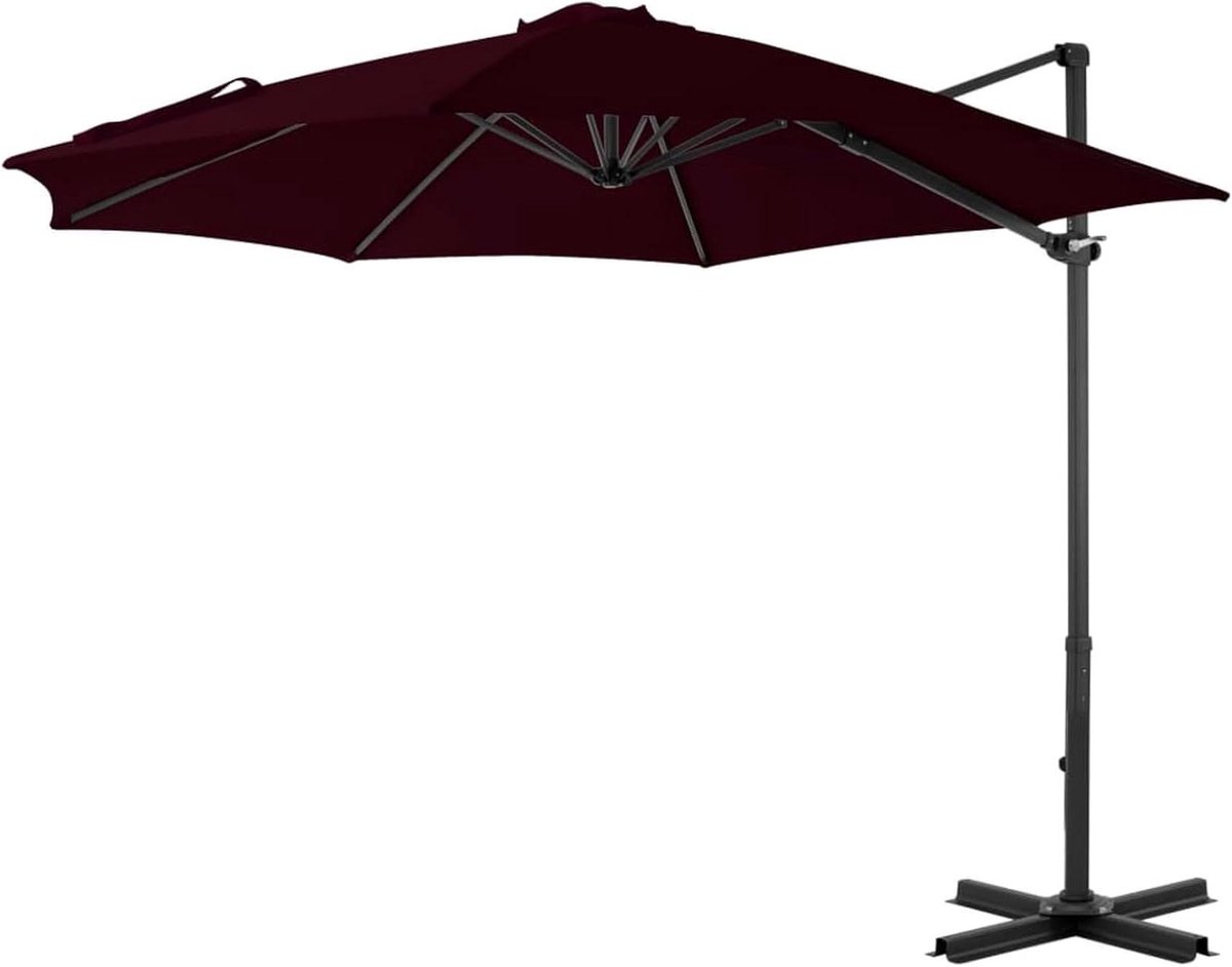Zweefparasol - Hangparasol - Tuinparasol - Kantelbare Parasol - Balkonparasol - Aluminium Frame - 300 cm Diameter - UV-Bescherming - Robuust & Modern Design (8721573255834)