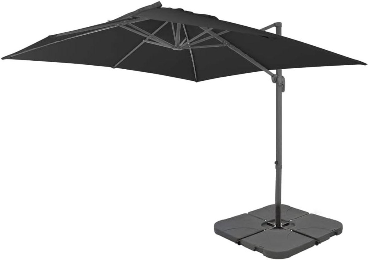 Zweefparasol - Hangparasol tuin - Buiten ontspannen - Draaibare mast - 300x300x258 cm - Antraciet (9101463987035)