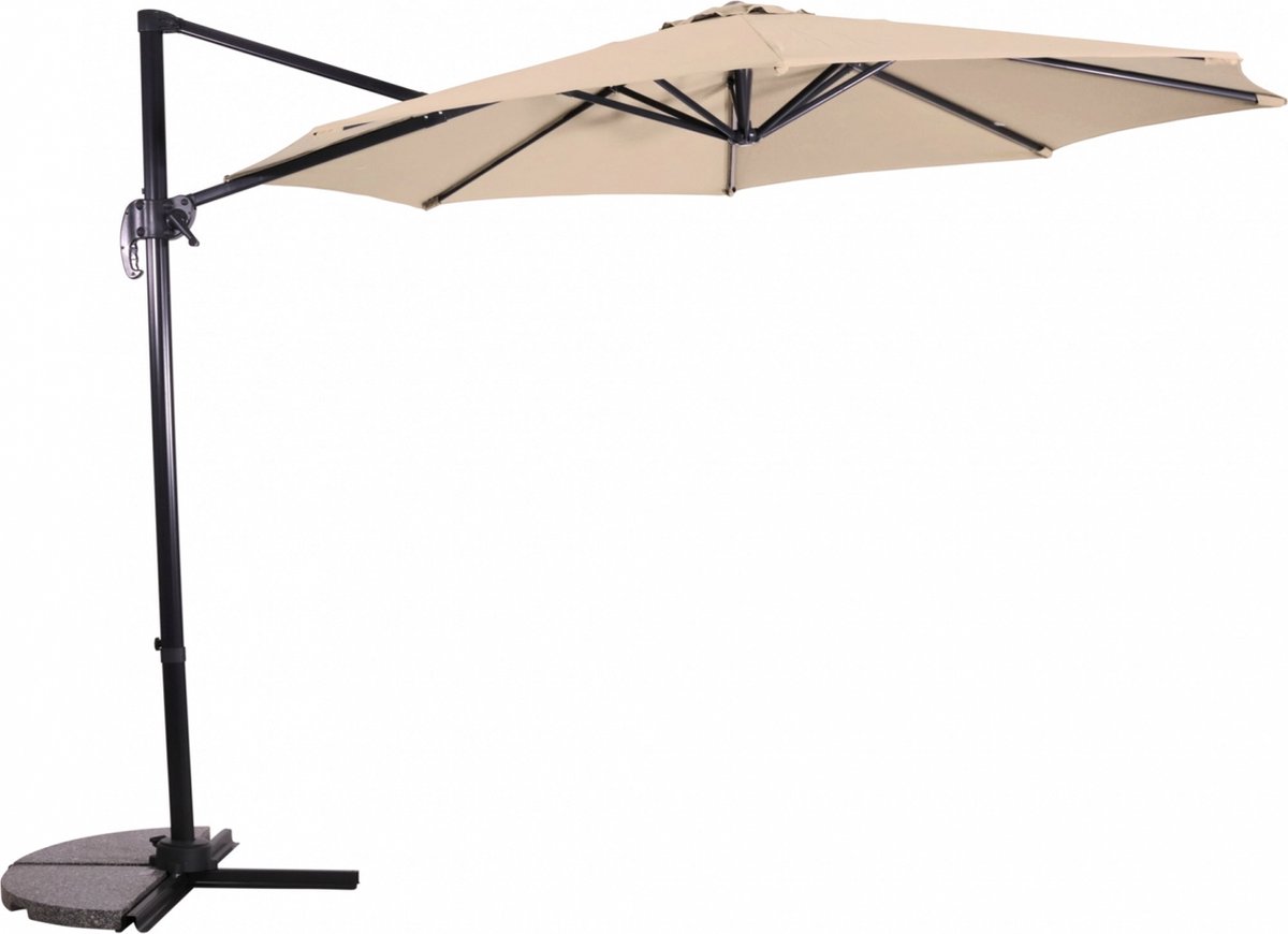 Zweefparasol Libra Ecru Ø300 cm - inclusief kruisvoet (8714365531452)