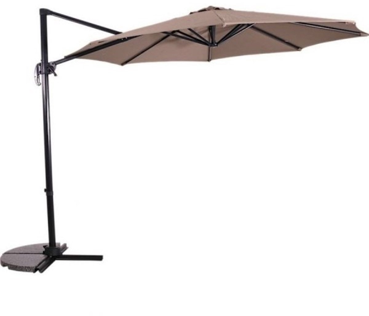 Zweefparasol Libra Taupe Ø300 cm - inclusief kruisvoet & hoes (8714365531476)