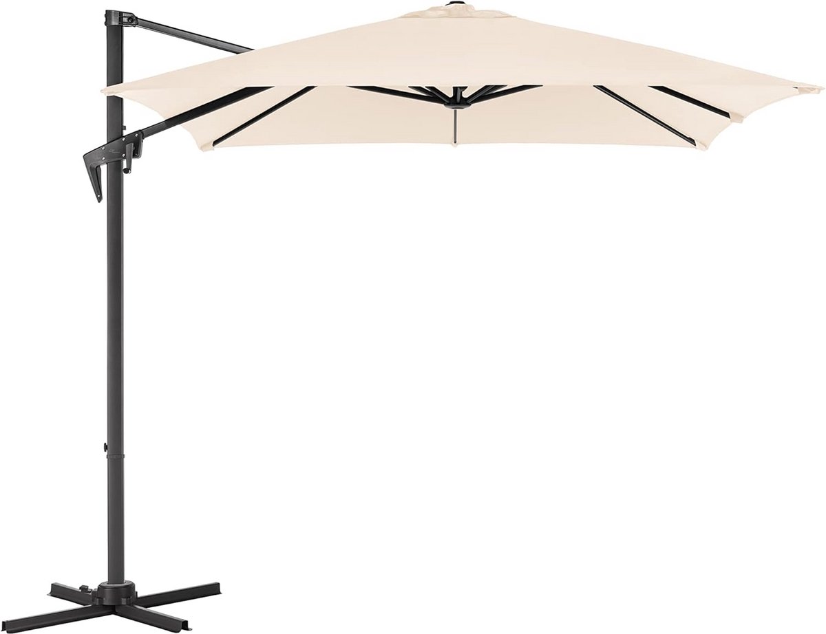 Zweefparasol Vierkant Kantelbaar en Draaibaar voor Terras en Tuin (9101098001458)