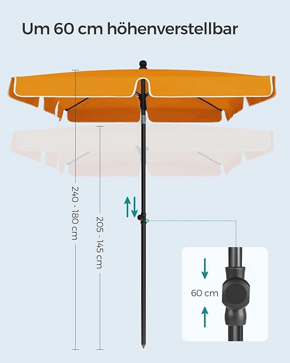 Zweefparasol met LED Depauwonen Ø300 cm - Luxe Hangparasol met Zwengel & Zonne-energie Verlichting - Kippbare Parasol voor Tuin, Terras & Balkon - UV-bescherming, Waterafstotend, Aluminium Frame, B... (9507649462745)