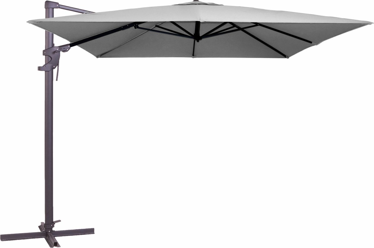 Zweefparasol monaco flex iii 3x3 m polyester light grey grade6 zonw... (8713229766016)
