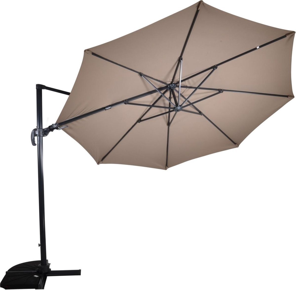 Zweefparasol virgoflex - 3,5m taupe (8714365532640)