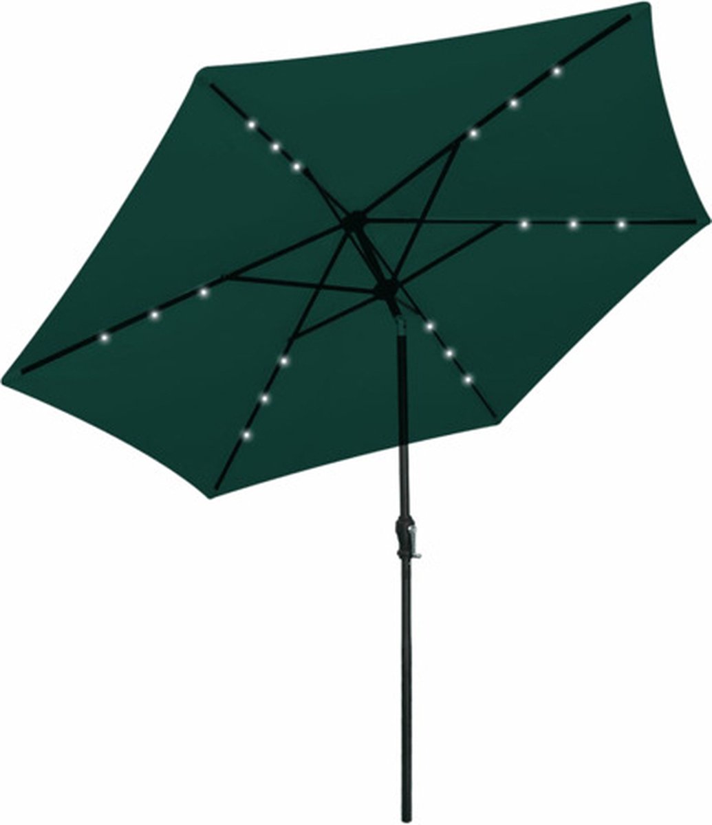 vidaXL - Zweefparasol - met - LED - 3,5 - m - groen (8718475971139)