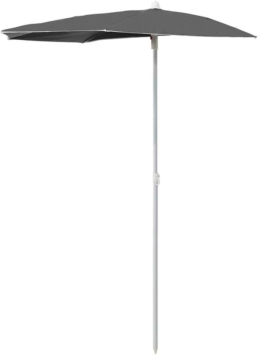 Halve Parasol - Balkonparasol - 180x90 cm - UV-bescherming - Wandparasol - Antraciet (6007156697249)