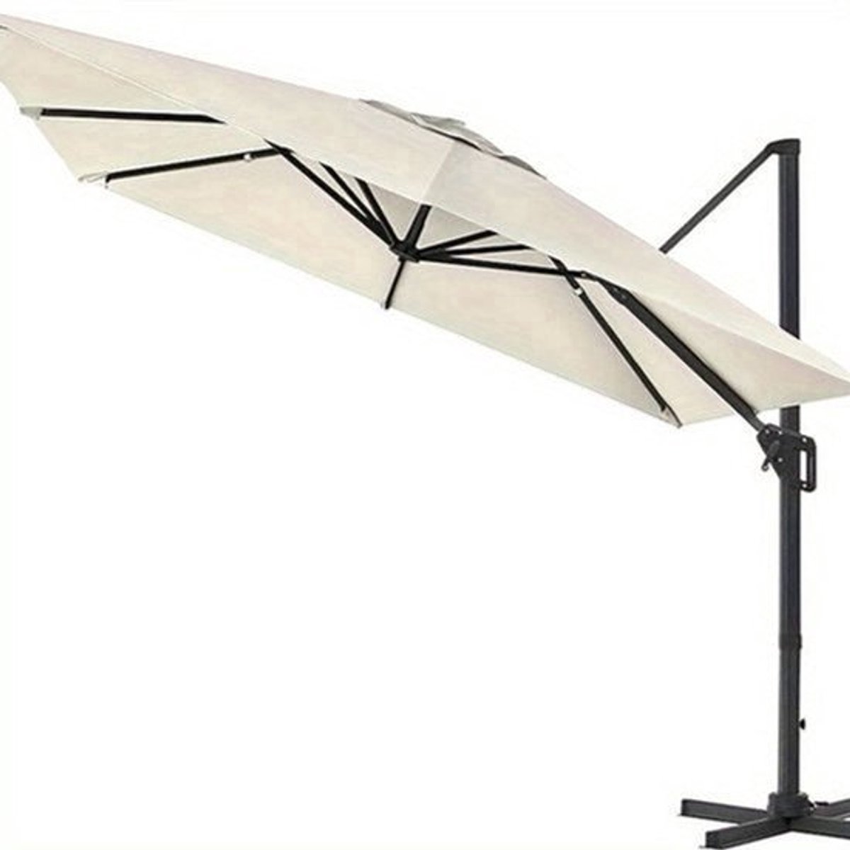 Parasol - Tuinparasol - Terrasparasol - Zweefparasol - Verstelbaar - UPF 50+ - Stevig Stalen Frame (9113767071105)